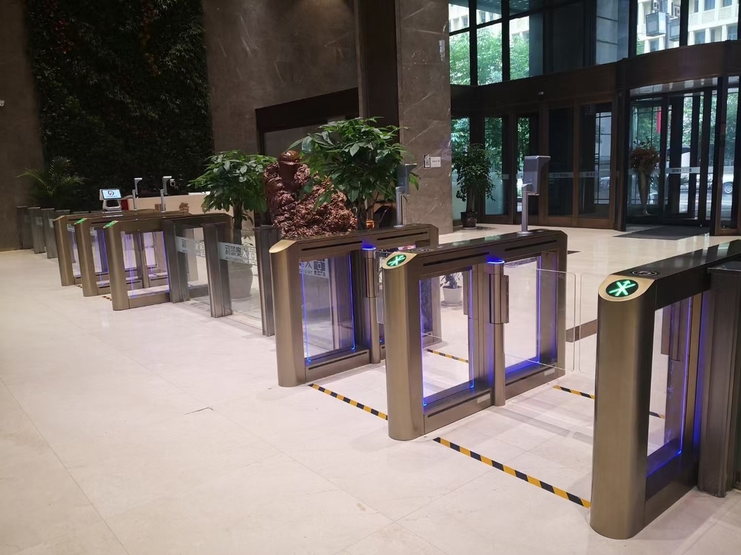 Speed Gate New Project Security Access Control System Turnstile With Golden Color
