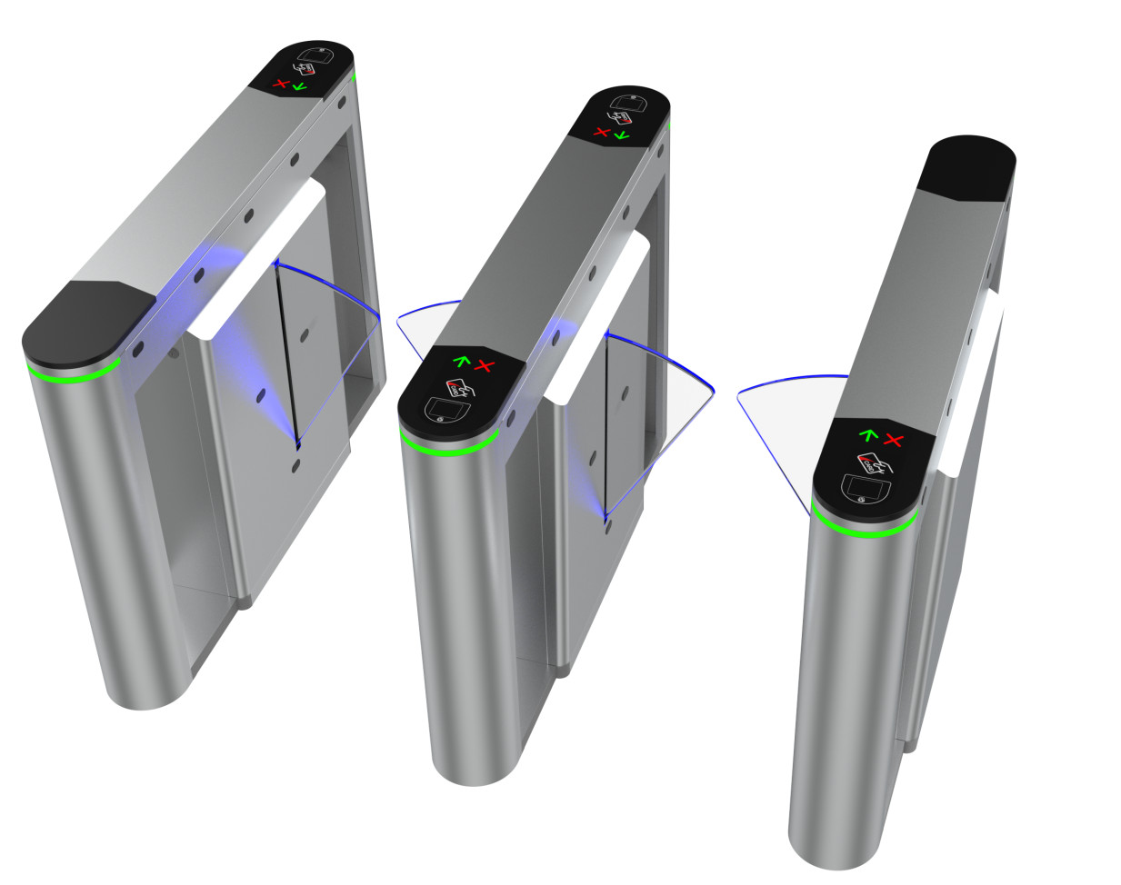 Dry Contact Entrance Flap Gate Barrier